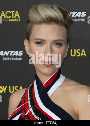 Assister à des célébrités 2015 G'DAY USA comprennent l'AACTA Gala International Awards présenté par Qantas au Hollywood Palladium. Avec Scarlett Johansson : où : Los Angeles, California, United States Quand : 31 Jan 2015 Crédit : Brian à/WENN.com Banque D'Images