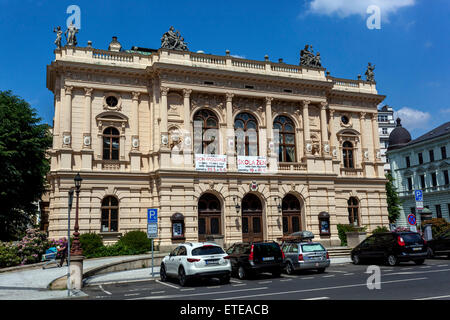 Liberec, ville de Bohême du Nord, théâtre de style néo-renaissance de F X Salda, République Tchèque Banque D'Images