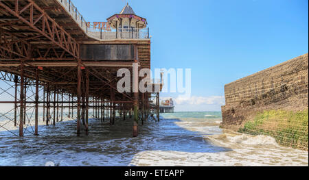 Vue sous marine de Brighton Pier et palais, ou o.k.a. Palace Pier, une jetée de Brighton, East Sussex, Angleterre, Royaume-Uni. Banque D'Images