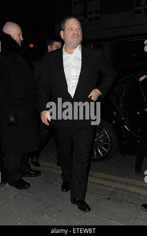 Harvey Weinstein's pre-BAFTA dîner à Little House, en partenariat avec Burberry & oie grise avec : Harvey Weinstein Où : London, Royaume-Uni Quand : 06 Mar 2015 Source : WENN.com Banque D'Images