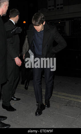 Harvey Weinstein's pre-BAFTA dîner à Little House, en partenariat avec Burberry & oie grise avec : James Righton Où : London, Royaume-Uni Quand : 06 Mar 2015 Source : WENN.com Banque D'Images