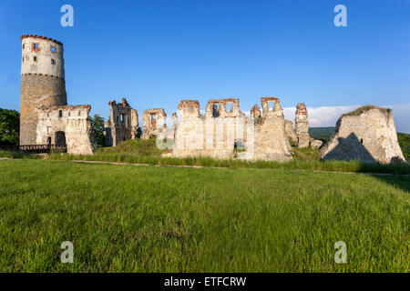 Ruines romantiques d'un château médiéval Zviretice République tchèque Bohême centrale, Banque D'Images