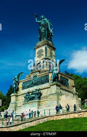 Niederwald Monument, UNESCO World Heritage Site, Rüdesheim am Rhein, gorges du Rhin, Hesse, Allemagne Hessen Banque D'Images