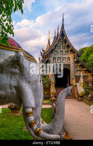 L'Asie. La Thaïlande. Chiang Mai. Wat Lok Molee. Banque D'Images