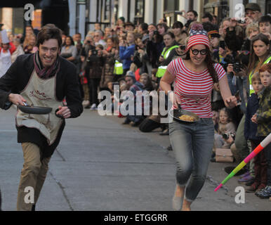 Grande course de crêpes Spitalfields Où : London, Royaume-Uni Quand : 17 Mar 2015 Crédit : Duval/WENN.com Banque D'Images