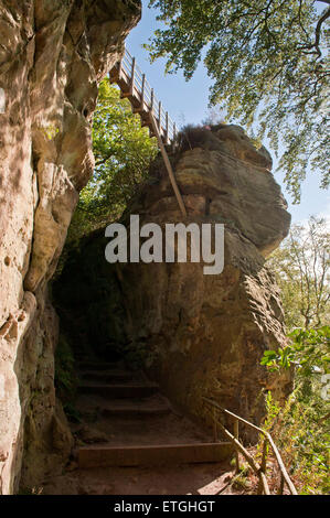 Swiss Bridge, Hawkstone Park Follies, Weston-under-Redcastle, Shropshire, Angleterre, Europe Banque D'Images