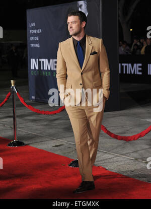 LOS ANGELES, CA - 20 octobre 2011 : Justin Timberlake au Los Angeles première de son nouveau film 'In Time' au Regency Village Theatre, Westwood. Octobre 20, 2011 Los Angeles, CA Banque D'Images