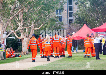 Sydney Avalon Beach tatouage militaire impliquant les forces de défense australiennes et les volontaires des services d'urgence de l'État ses photographiés, Avalon, Nouvelle-Galles du Sud, Sydney Banque D'Images