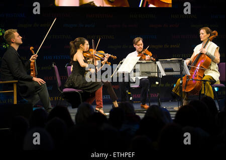 Mozart concert sur scène à Hay Festival 2015 Banque D'Images