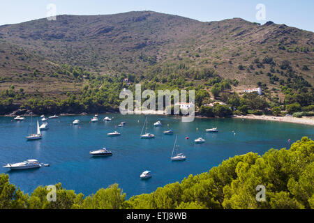 Cala Montjoi Montjoi (plage). Roses. Banque D'Images