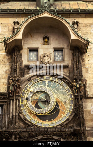 Horloge astronomique. Prague. République tchèque. Ville. L'Europe Banque D'Images