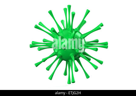 Concept du virus isolé sur fond blanc Banque D'Images