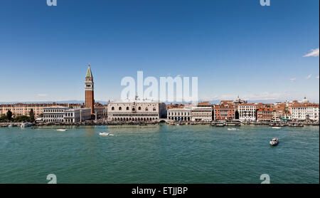 Piazza San Marco et le Palais des Doges à Venise, Italie. Banque D'Images