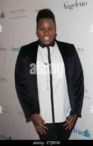 Les célébrités assister à la fondation de la famille pour l'adoption présente campagne de financement inaugurale au Riviera 31 au Sofitel Los Angeles at Beverly Hills. Avec : Alex Newell Où : Los Angeles, California, United States Quand : 04 mars 2015 Credit : Brian à/WENN.com Banque D'Images