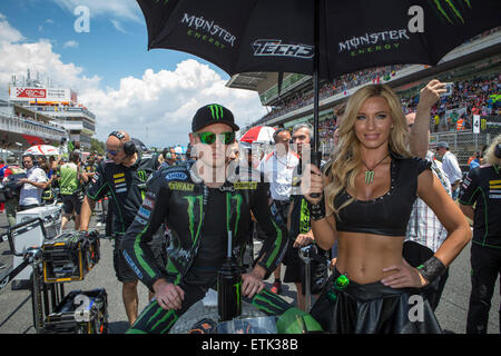 Barcelone, Espagne. 14 Juin, 2015. MotoGP. Grand Prix de Catalunya. Bradley Smith (GBR), Monster Yamaha Tech 3 rider, Action © Plus Sport/Alamy Live News Banque D'Images