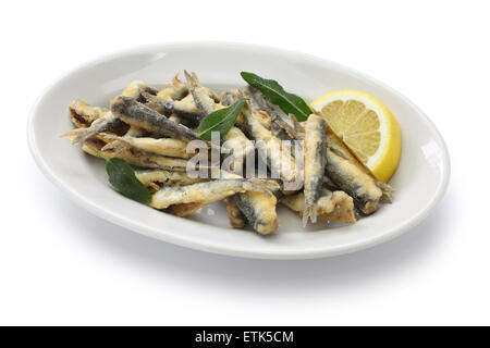 Anchois frits, boquerones fritos, acciughe fritte Banque D'Images