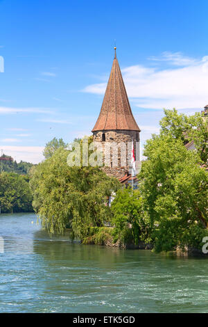 La vieille ville de Bremgarten, près de Zurich, Suisse Banque D'Images