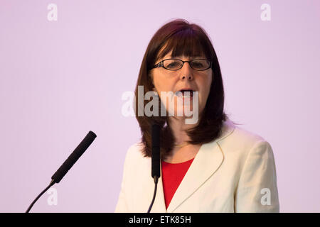 Du travail pour les gallois suis Wrexham Lesley Griffiths. Ministre des Communautés et lutte contre la pauvreté. Banque D'Images