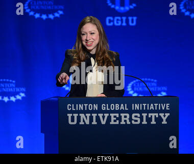 La Clinton Global Initiative University - Fast Forward : Accélérer les possibilités pour tous les détenus à la BankUnited Center avec Chelsea Clinton : où : Coral Gables, Florida, United States Quand : 07 mars 2015 : Crédit Photographie/WENN.com JLN Banque D'Images