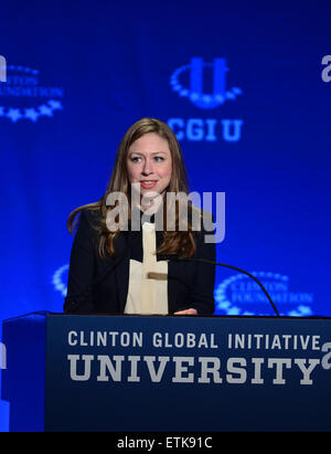 La Clinton Global Initiative University - Fast Forward : Accélérer les possibilités pour tous les détenus à la BankUnited Center avec Chelsea Clinton : où : Coral Gables, Florida, United States Quand : 07 mars 2015 : Crédit Photographie/WENN.com JLN Banque D'Images