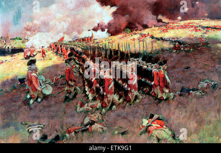 Bataille de Bunker Hill, 1775 - USA Guerre révolutionnaire Banque D'Images