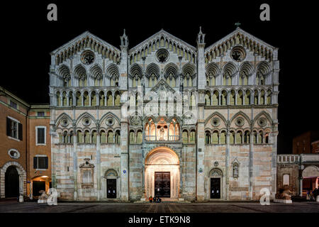 La Cathédrale de Ferrare, Basilica Cattedrale di San Giorgio, Duomo di Ferrara, Italie Banque D'Images