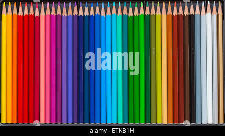 La collection de crayons de couleur Banque D'Images