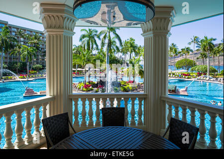 Vous pourrez profiter de la 26 000 m². piscine, Kaua'i Marriott Resort ; Baie de Kalapaki, Kaua'i, Hawaii, USA Banque D'Images