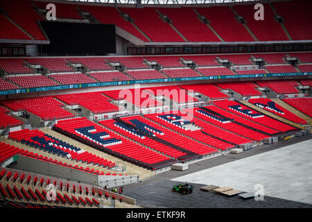 L'intérieur du stade de Wembley Banque D'Images