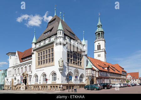 Musée par démenagement et église Sainte Marie, Celle, Basse-Saxe, Allemagne Banque D'Images