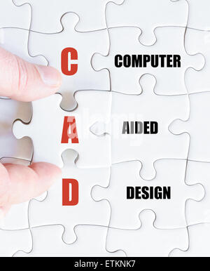 Concept image Sigle CAD que la conception assistée par ordinateur Banque D'Images