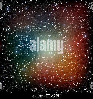 Espace abstrait arrière-plan avec étoile nebula et galaxy Vector illustration Illustration de Vecteur