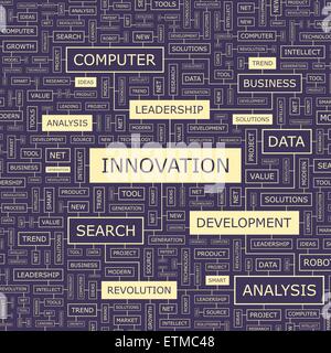 L'INNOVATION. Nuage de mots illustration. Tag Cloud concept collage. Illustration de Vecteur