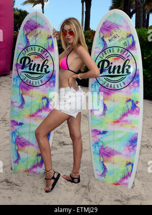 Victoria Secret Nation rose accueille le Ultimate Spring Break avec bash : Gigi Hadid Où : Miami Beach, Florida, United States Quand : 14 Mar 2015 Crédit : Johnny Louis/WENN.com Banque D'Images