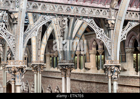 L'Oxford University Museum of Natural History, UK. La salle principale montrant la fonte la fonte colonnes soutenant le toit (1861) Banque D'Images