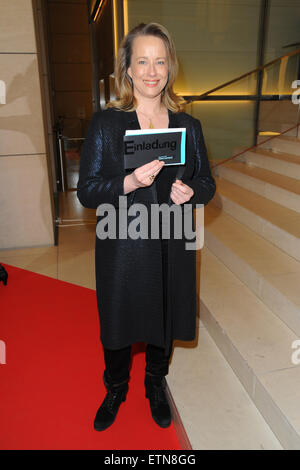 Célébrités à Deutscher Hoerfilmpreis à la Deutsche Bank Atrium. Avec : Debora Weigert Où : Berlin, Allemagne Quand : 18 mars 2015 Source : WENN.com Banque D'Images