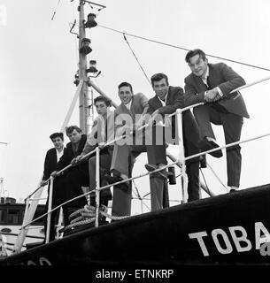 Ockside «' Dandies dont David Goldspink, 17, Ray Winney, 16, Johnny Ball, 16, Tony Scrivens, 16, à Lowestoft, Suffolk. 16 mai 1962. Banque D'Images