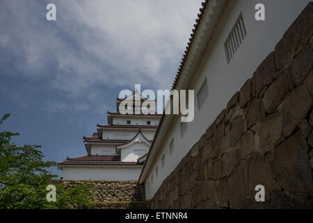 Voir d'Aizuwakamatsu Castle, préfecture de Fukushima, Japon Banque D'Images