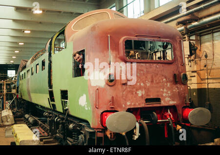 ICI, la préservation de la 4e janvier 1994. Le napier Deltic, système moteur Diesel à deux temps. Banque D'Images