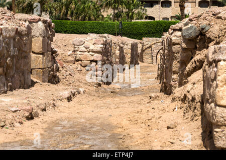 Aqaba antique. La Jordanie. Saoudite. Ruines de la ville médiévale de Ayla, Aqaba, Jordanie Banque D'Images