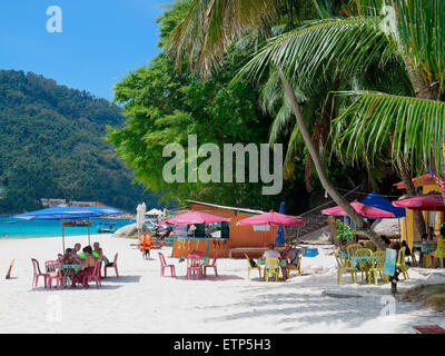 Plage, Pulau Perhentian Besar, Îles Perhentian, Malaisie, Asie Banque D'Images