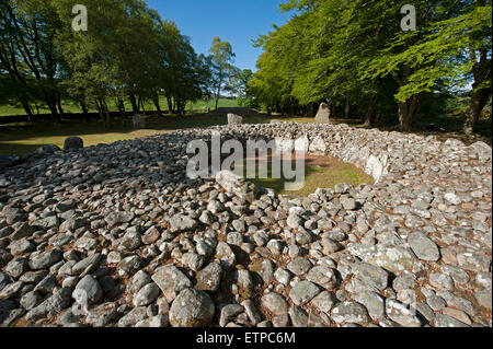 La sépulture néolithique préhistorique à l'Balnuran Clava Cairns, près de Culloden, Inverness-shire. 9873 SCO. Banque D'Images