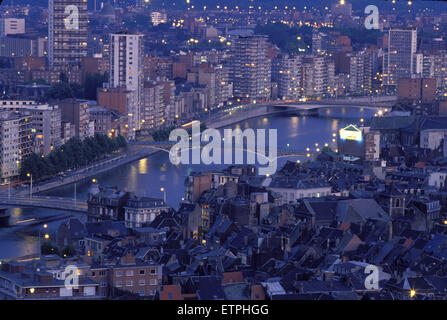 BEL, Belgique, Liège, vue de la citadelle de la ville et de la Meuse. BEL, Belgien, Luettich, Blick von der Zitadelle auf Banque D'Images