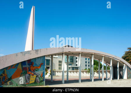 La République dominicaine, Santo Domingo, El Malecon (Avenida George Washington), Centre Commercial Pabellón de los Naciones à l'extrémité sud de Banque D'Images