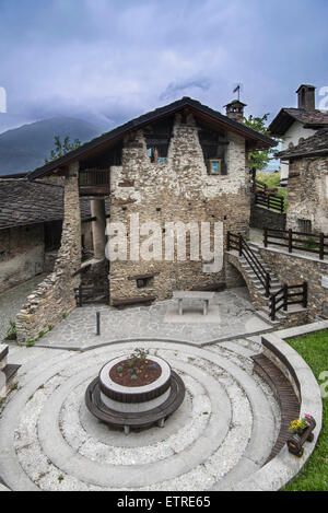 Maison Musée Jean Paul II, musée dédié au pape Jean Paul II dans Les Combes, Introd en Vallée d'aoste, Italie Banque D'Images