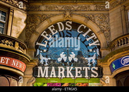 Marché de Leeds, Leeds, Royaume-Uni. Banque D'Images