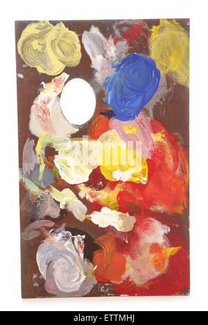 Palette de peinture studio cut out Banque D'Images