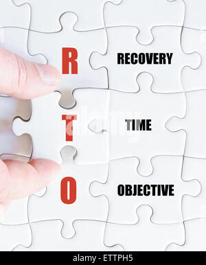 Concept image Acronyme RTO l'objectif de temps de récupération Banque D'Images
