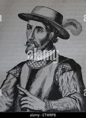 Juan Ponce de Leon (1474-1521). L'explorateur espagnol, conquistador. 1er Gouverneur de Porto Rico. 1ère expédition Européenne en Floride Banque D'Images