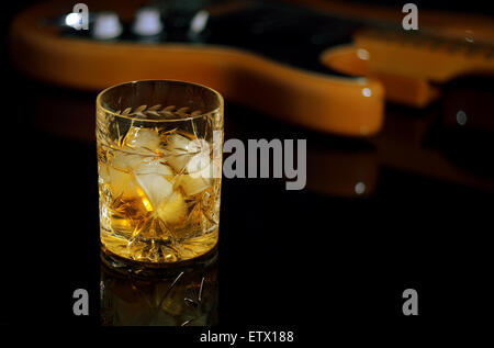 Whiskey on the rocks. Banque D'Images